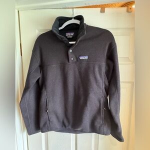 Patagonia Women's Black Pullover with Purple & Blue Logo
